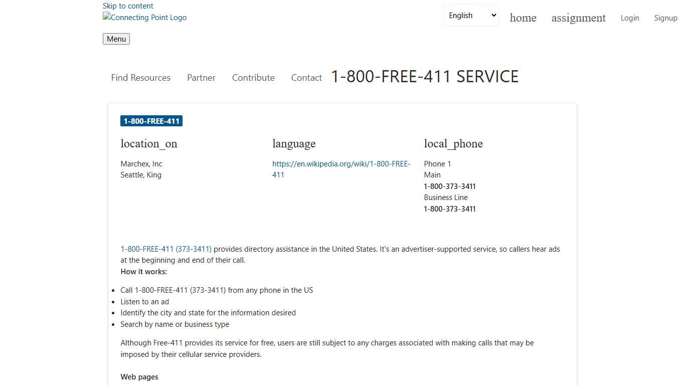 Find Resources | 211 Connecting Point